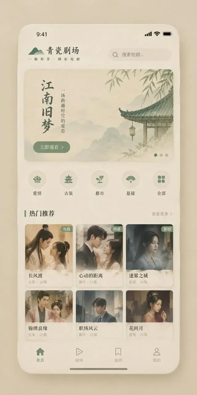 推荐与今日物语 · 红果短剧APP 红果短剧APP首页界面